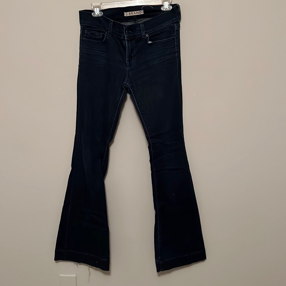 J Brand High-Rise Flared Trouser in Stretch Denim